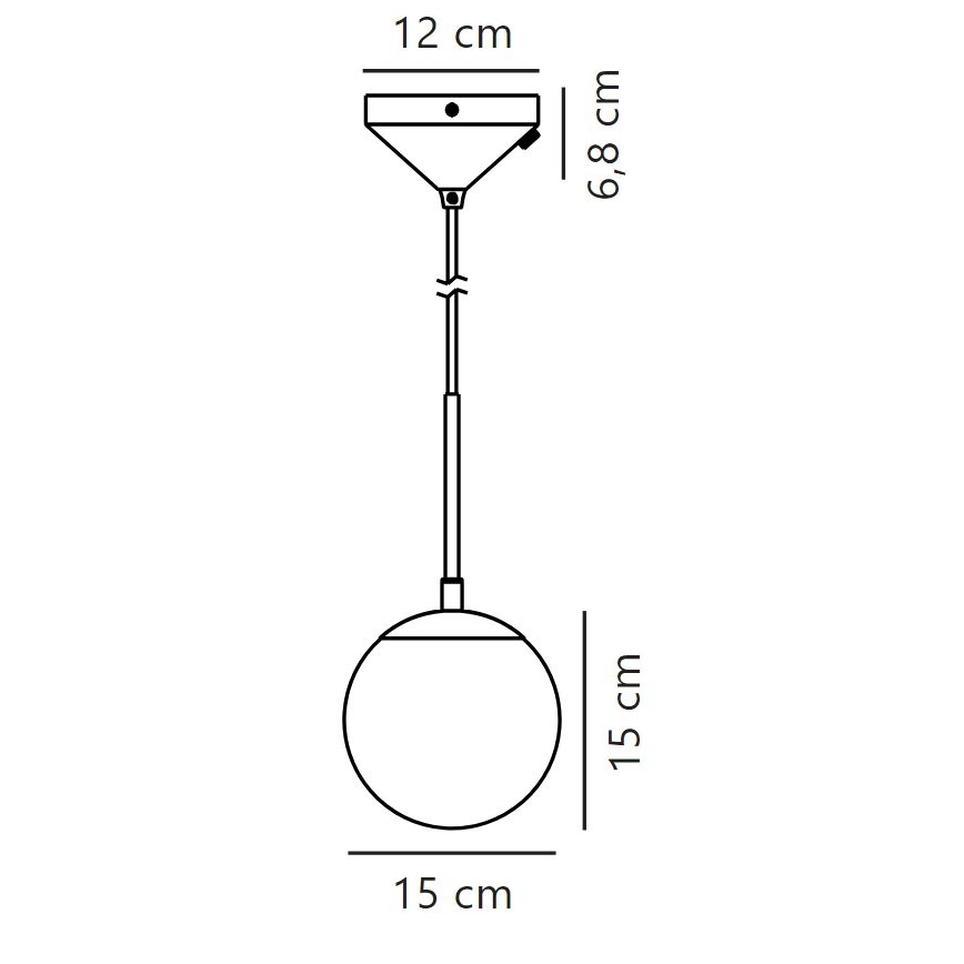 Nordlux - Hängeleuchte an Schnur GRANT 1xE14/15W/230V d 15 cm