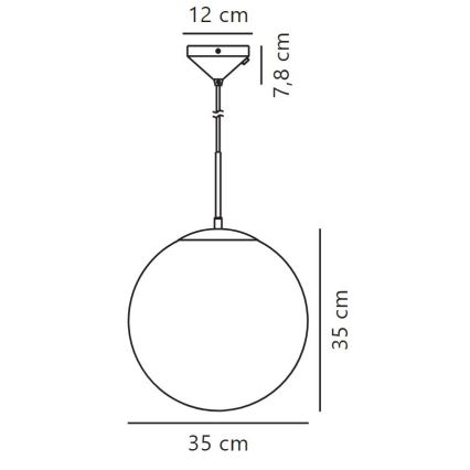 Nordlux - Hängeleuchte an Schnur GRANT 1xE27/25W/230V d 35 cm