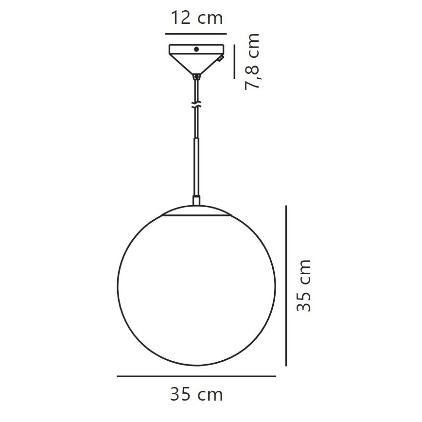 Nordlux - Hängeleuchte an Schnur GRANT 1xE27/25W/230V d 35 cm