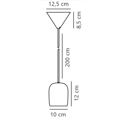 Nordlux - Hängeleuchte an Schnur NOTTI 1xE27/25W/230V grau
