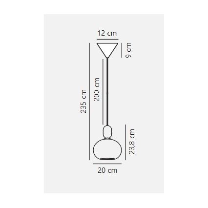 Nordlux - Hängeleuchte an Schnur NOTTI 1xE27/40W/230V grau