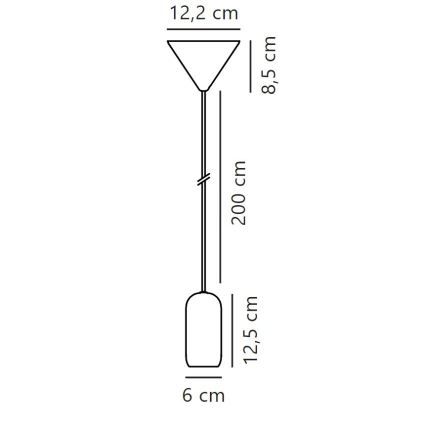 Nordlux - Hängeleuchte an Schnur NOTTI 1xE27/40W/230V grau