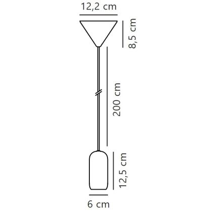 Nordlux - Hängeleuchte an Schnur NOTTI 1xE27/40W/230V schwarz
