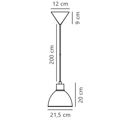 Nordlux - Hängeleuchte an Schnur POP 1xE27/40W/230V anthrazit