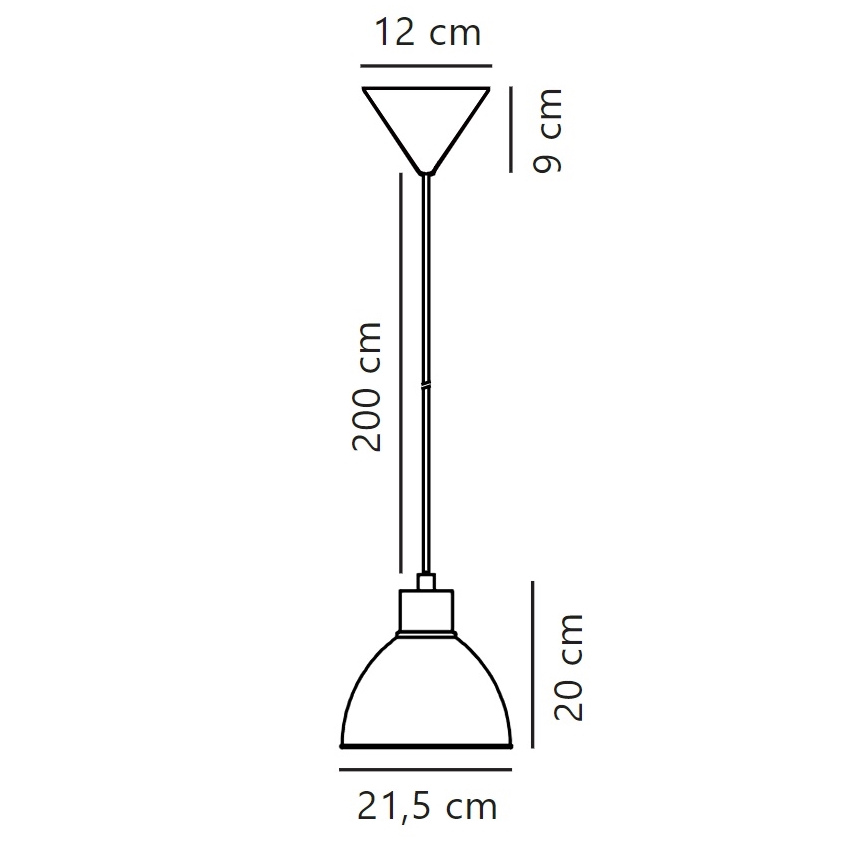 Nordlux - Hängeleuchte an Schnur POP 1xE27/40W/230V anthrazit