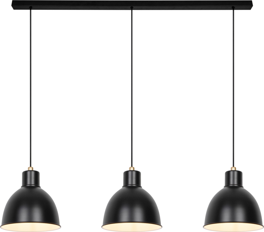 Nordlux - Hängeleuchte an Schnur POP 3xE27/40W/230V schwarz/golden