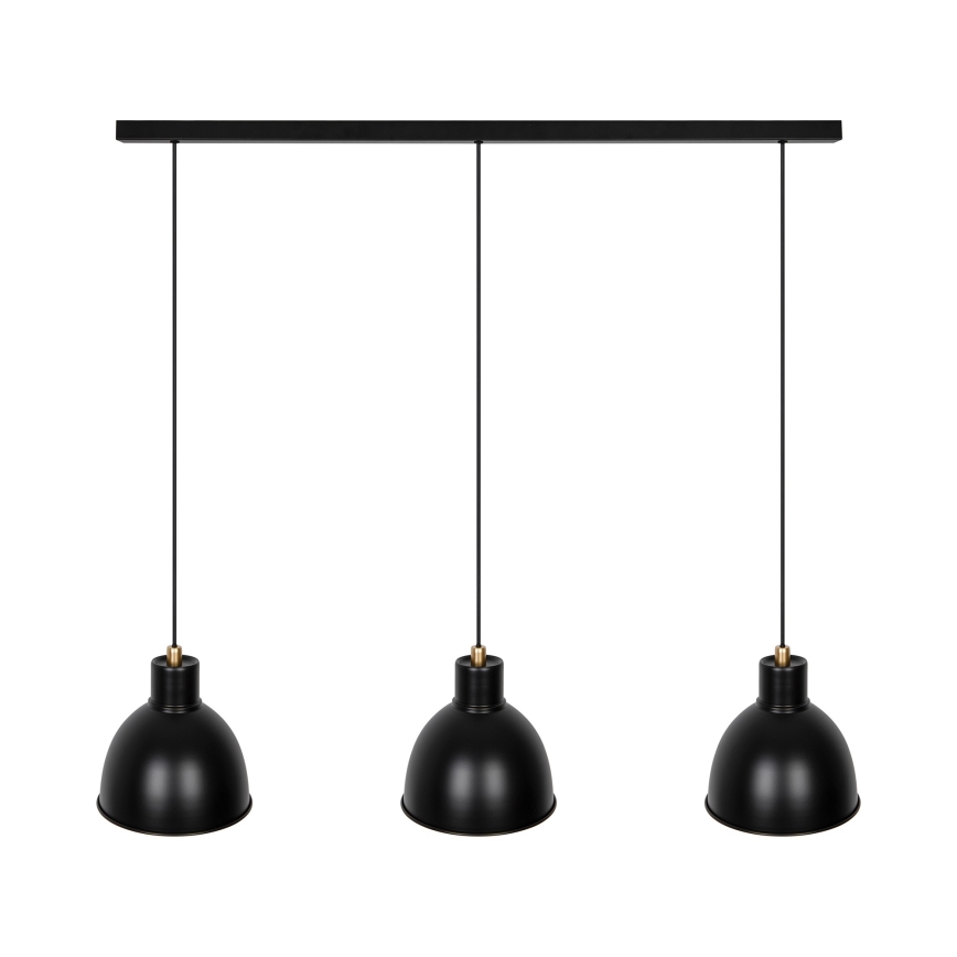 Nordlux - Hängeleuchte an Schnur POP 3xE27/40W/230V schwarz/golden