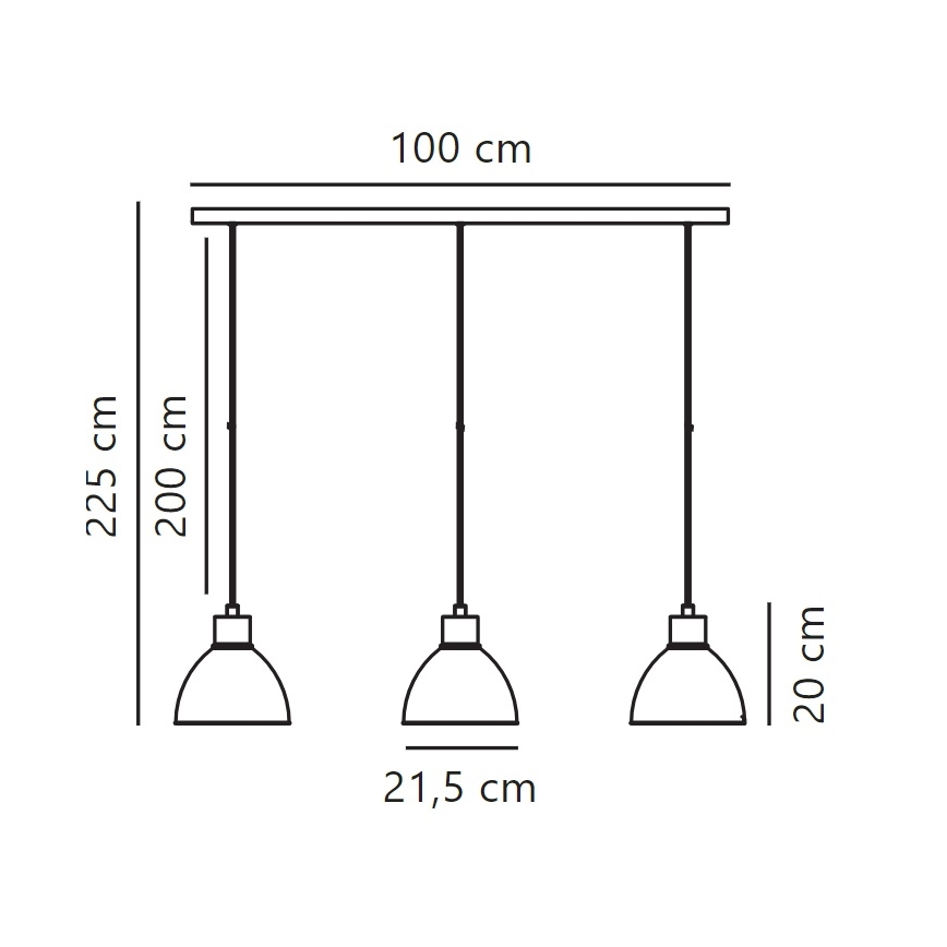 Nordlux - Hängeleuchte an Schnur POP 3xE27/40W/230V schwarz/golden