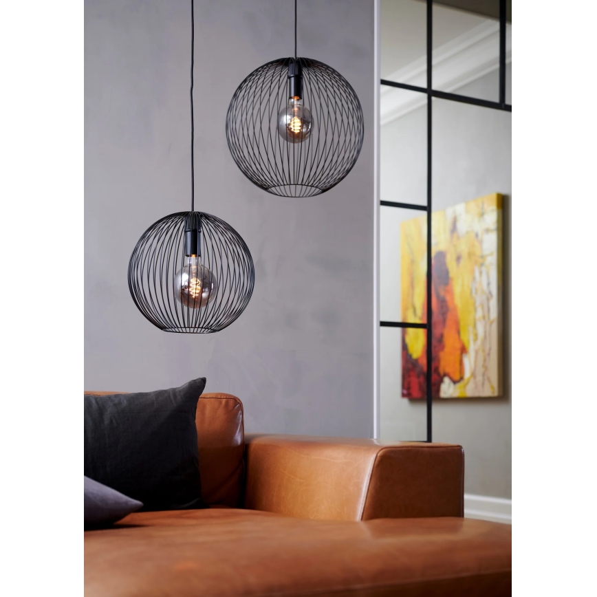 Nordlux - Hängeleuchte BERONI an Kabel 1xE27/60W/230V schwarz Ø 35 cm