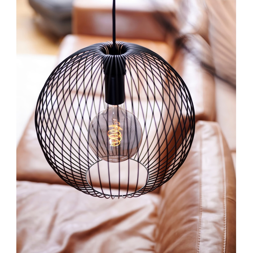 Nordlux - Hängeleuchte BERONI an Kabel 1xE27/60W/230V schwarz Ø 35 cm