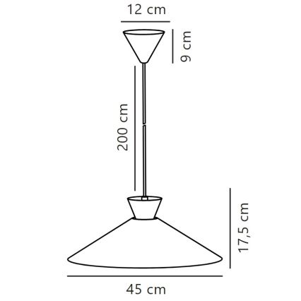 Nordlux - Hängeleuchte DIAL 1xE27/40W/230V d 45 cm gelb