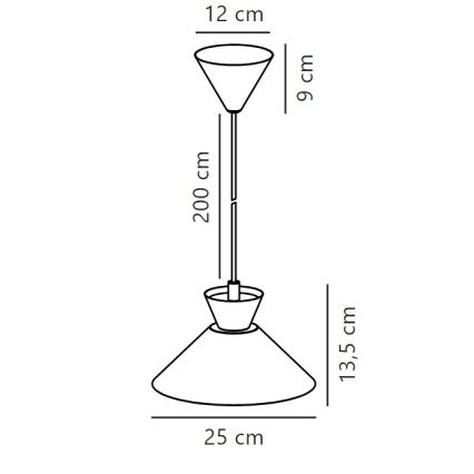 Nordlux - Hängeleuchte DIAL 1xE27/40W/230V d 25 cm grau