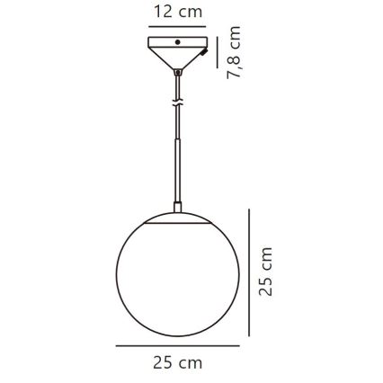Nordlux - Hängeleuchte GRANT 1xE27/25W/230V d 25 cm