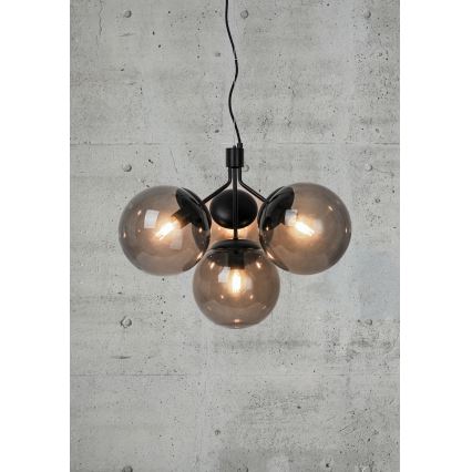Nordlux - Hängeleuchte IVONA 4xE27/28W/230V schwarz