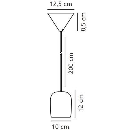Nordlux - Hängeleuchte NOTTI 1xE27/25W/230V orange