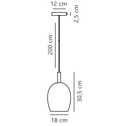 Nordlux - Hängeleuchte UMA 1xE27/40W/230V