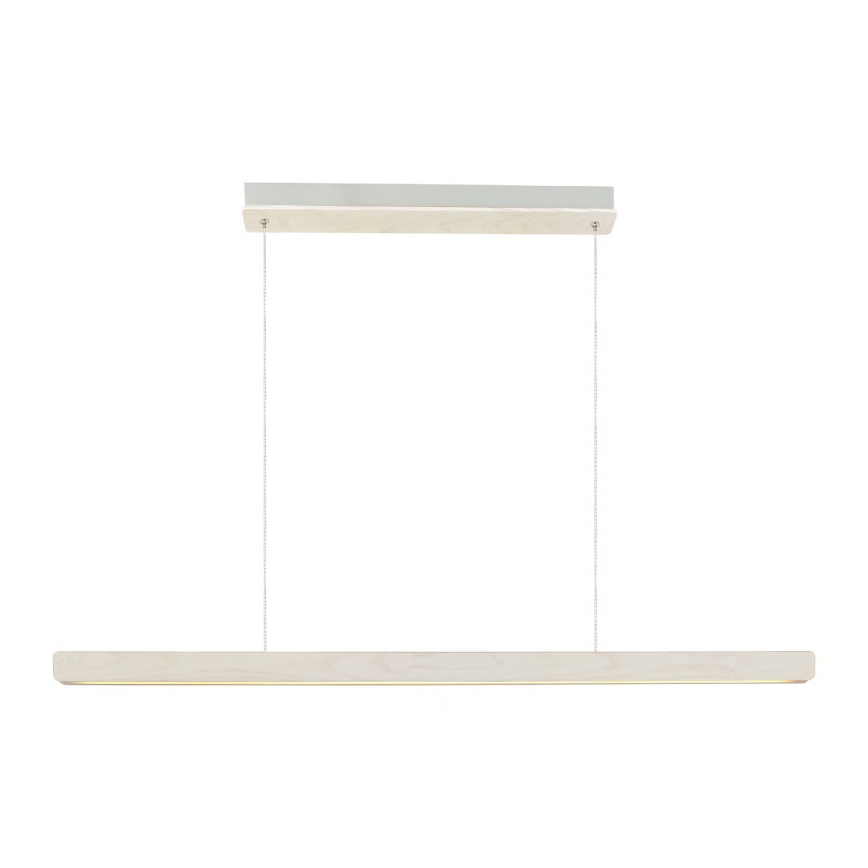 Nordlux - LED-dimmbare Pendelleuchte an Seil ILGAS LED/47W/230V 3000K weiß/Esche 115 cm