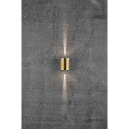 Nordlux - LED-Außenwandleuchte CANTO 2xLED/5,5W/230V IP44 goldfarben