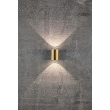 Nordlux - LED-Außenwandleuchte CANTO 2xLED/5,5W/230V IP44 goldfarben