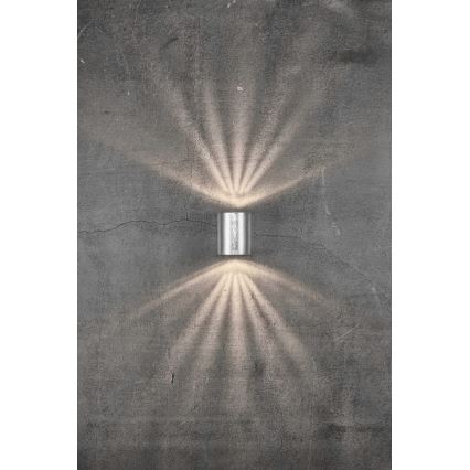 Nordlux - LED Außenwandleuchte CANTO 2xLED/6W/230V IP44 silber