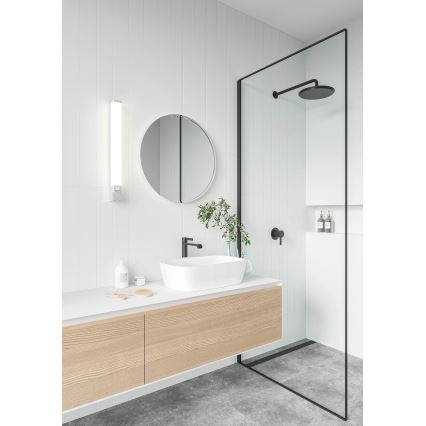 Nordlux - dimmbare LED-Spiegelleuchte für das Badezimmer mit Steckdose SJAVER LED/15W/230V IP44 60 cm weiß