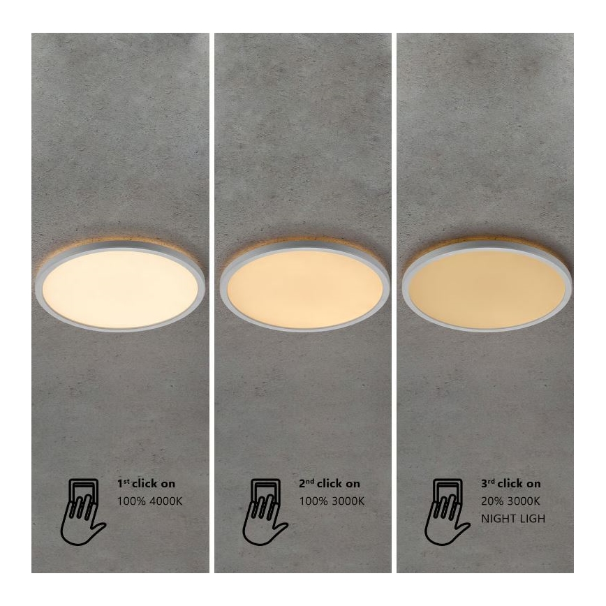 Nordlux - LED-dimmbare Badezimmer-Deckenleuchte OJA LED/14,5W/230V 3000/4000K IP54 Ø 30 cm