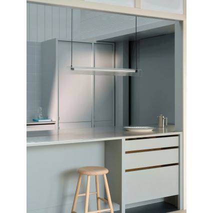 Nordlux - Dimmbare LED-Hängeleuchte an Stahlseil ALIANI LED/20W/230V 3000K 100 cm schwarz/klar