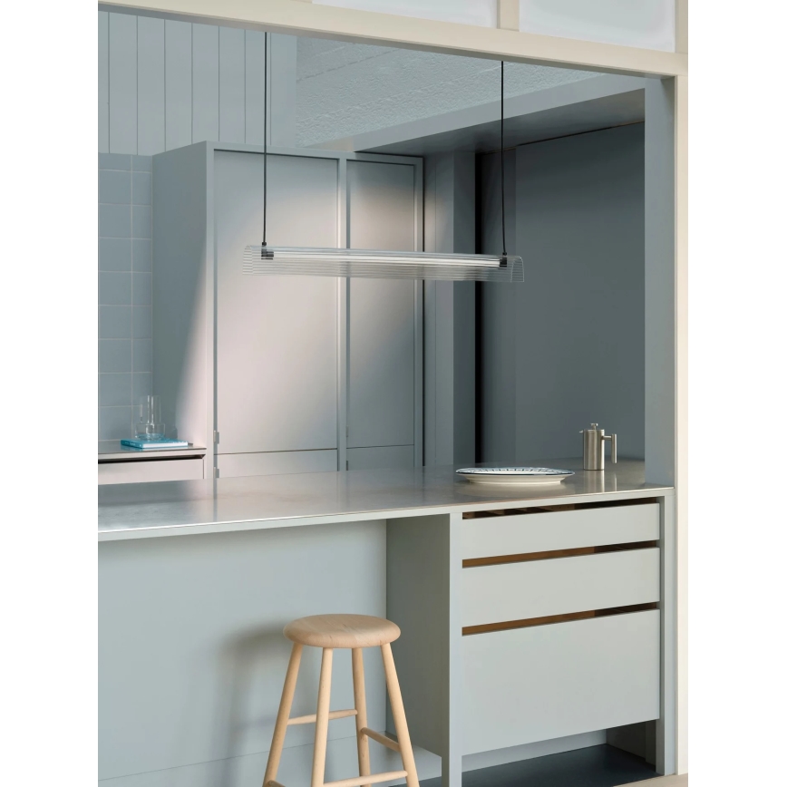 Nordlux - Dimmbare LED-Hängeleuchte an Stahlseil ALIANI LED/20W/230V 3000K 100 cm schwarz/klar