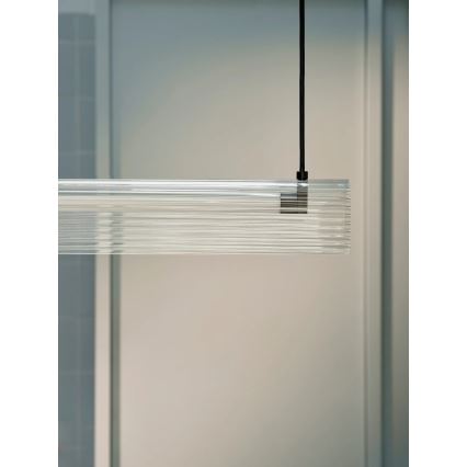 Nordlux - Dimmbare LED-Hängeleuchte an Stahlseil ALIANI LED/20W/230V 3000K 100 cm schwarz/klar