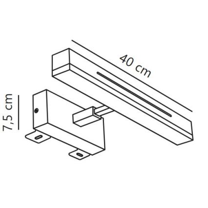 Nordlux - LED dimmbares Badezimmerspiegellicht OTIS LED/14W/230V IP44 40 cm silber