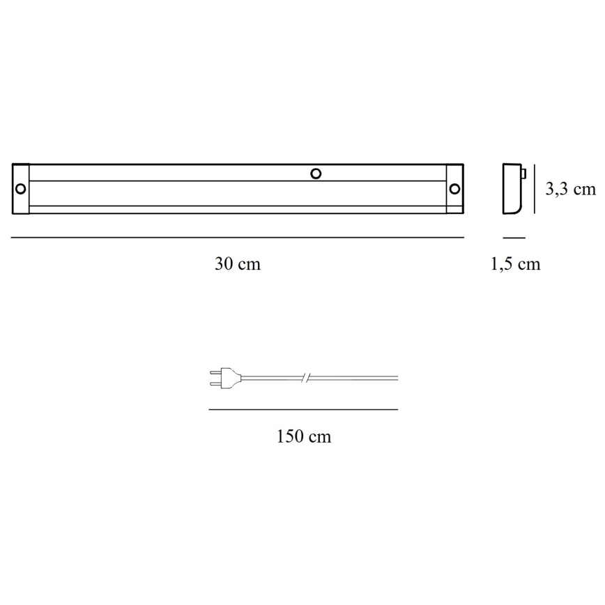 Nordlux - LED-Küchenunterbauleuchte PRESTON LED/4W/230V 3000/4000K 30 cm