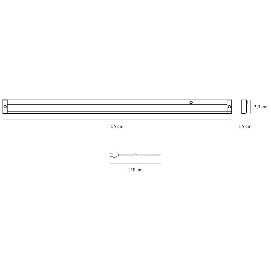 Nordlux - LED-Küchenunterbauleuchte PRESTON LED/8W/230V 3000/4000K 55 cm