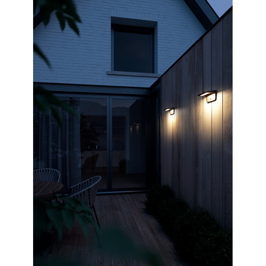 Nordlux - LED Solar-Wandleuchte mit Sensor AGENA LED/5W/3,7V IP44 2200 mAh