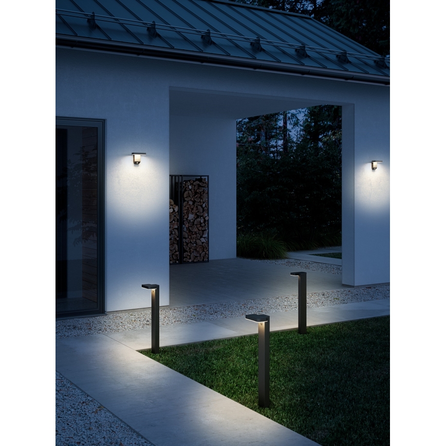 Nordlux - LED Solar-Wandleuchte mit Sensor RICA LED/5W/3,7V IP44 2200 mAh eckig