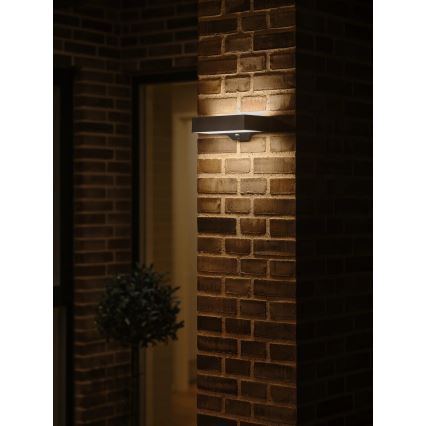 Nordlux - LED Solar-Wandleuchte mit Sensor MONAY LED/5W/5V 3000K IP44 2000 mAh schwarz