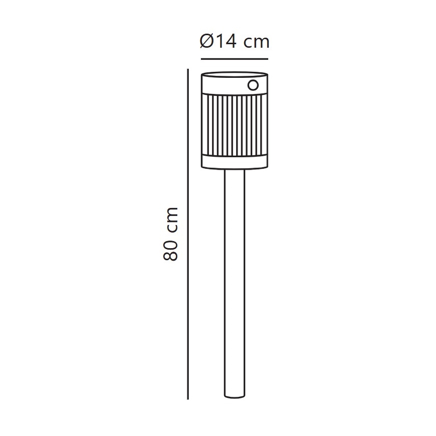 Nordlux - LED-Solarleuchte COUPAR LED/3,2W/5V 3000K IP44 schwarz