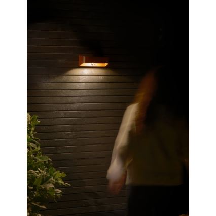 Nordlux - LED-Solarleuchte mit Sensor MARCELLIO LED/5W/5V IP54 2200 mAh braun