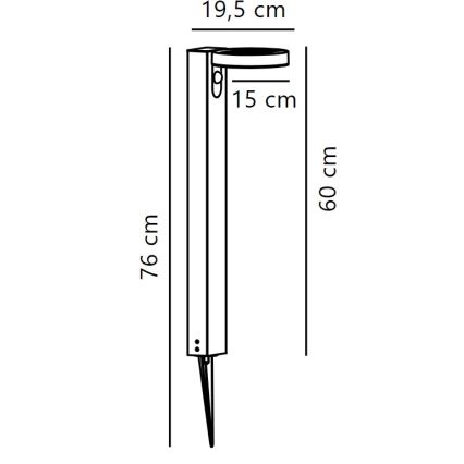 Nordlux - LED-Solarleuchte mit Sensor RICA LED/5W/3,7V IP44