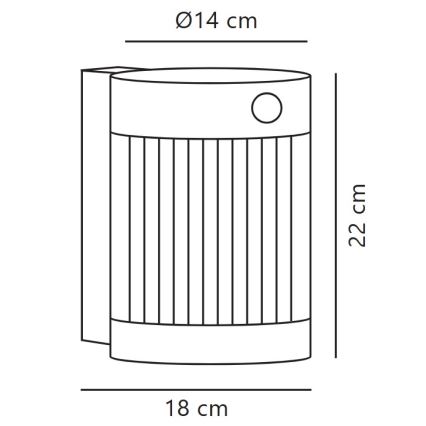 Nordlux - LED-Solarwandleuchte mit Sensor COUPAR LED/3,2W/5V 3000K IP44