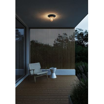 Nordlux - Outdoor-Deckenleuchte JANUKA 1xE27/60W/230V IP54 schwarz