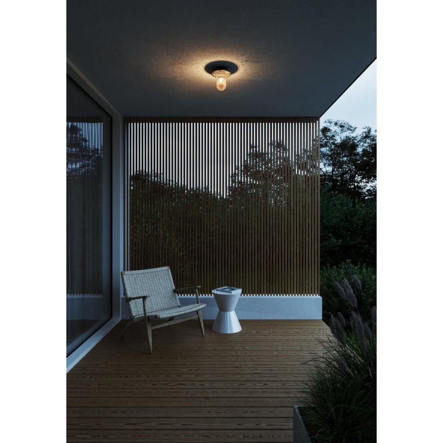 Nordlux - Outdoor-Deckenleuchte JANUKA 1xE27/60W/230V IP54 schwarz