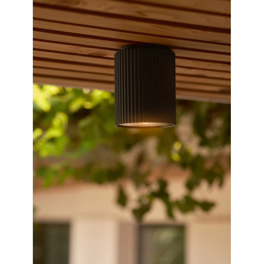 Nordlux - Outdoor-Deckenleuchte KYKLOP 1xGU10/15W/230V IP54 schwarz