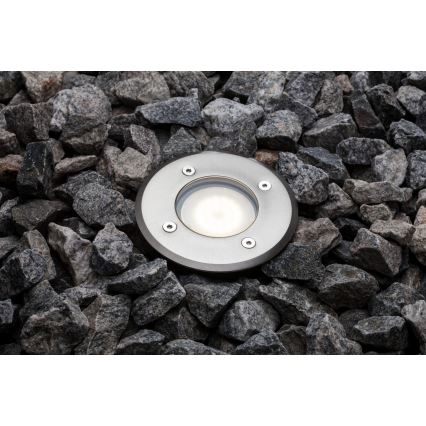 Nordlux - Outdoor-Einfahrtsleuchte PATO 1xGU10/35W/230V IP65 matt Chrom rund