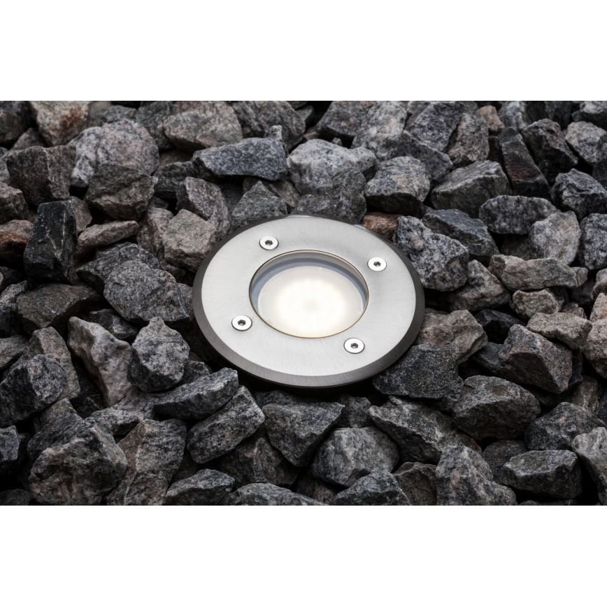 Nordlux - Outdoor-Einfahrtsleuchte PATO 1xGU10/35W/230V IP65 matt Chrom rund