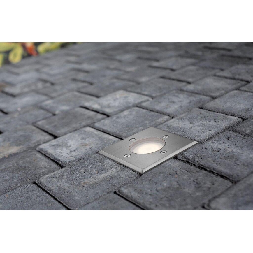 Nordlux - Outdoor-Einfahrtsleuchte PATO 1xGU10/35W/230V IP65 matt Chrom eckig