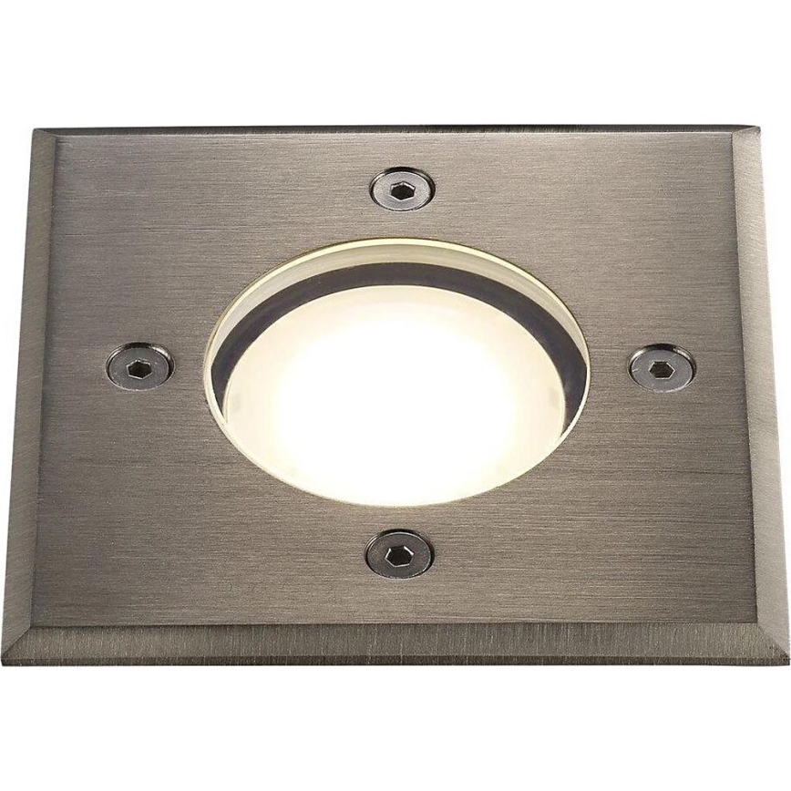 Nordlux - Outdoor-Einfahrtsleuchte PATO 1xGU10/35W/230V IP65 matt Chrom eckig