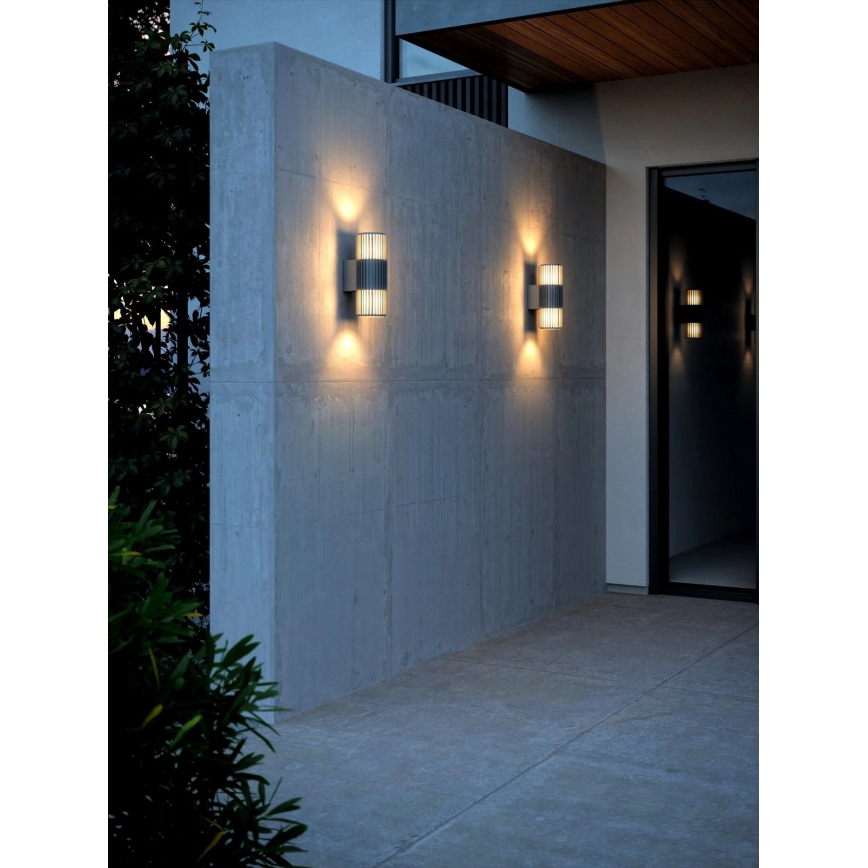 Nordlux - Outdoor-Wandleuchte ALUDRA 2xE27/15W/230V IP54 anthrazit