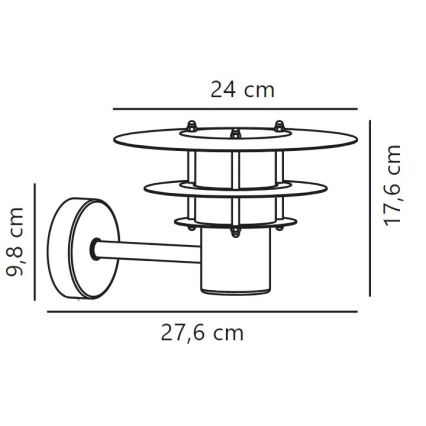 Nordlux - Outdoor-Wandleuchte BASTIA 1xE14/12W/230V IP54 matt Chrom