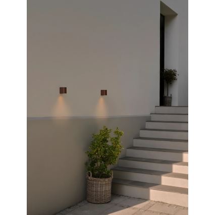 Nordlux - Outdoor-Wandleuchte DION 1xGU10/25W/230V IP44 rezavá