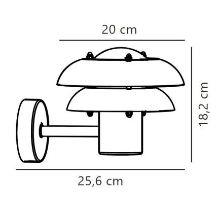 Nordlux - Outdoor-Wandleuchte KURNOS 1xE14/12W/230V IP54 schwarz